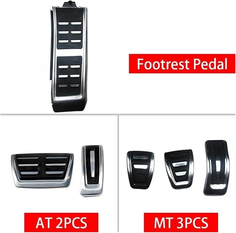 Stainless Steel Non Slip Car Foot Pedal Covers 4 Pcs For Audi A6 C6 C7 C8 2004 2022 - Image 4